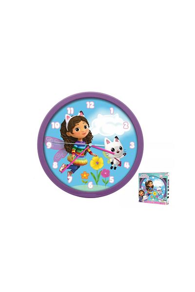 Gabby's Dollhouse Ceas de Perete Copii – Gabby’s Dollhouse, 25 cm – Design Colorat și Jucăuș pentru Cameră