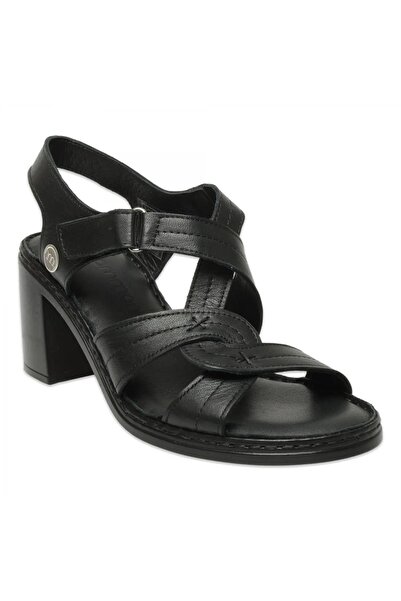 Mammamia D25Ys-2505 Sandale de damă negre cu toc zilnic