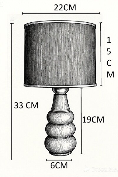 571 Store Sina Table Lampshade Wooden Body Fabric Headboard Decorative Table Lamp Night Light