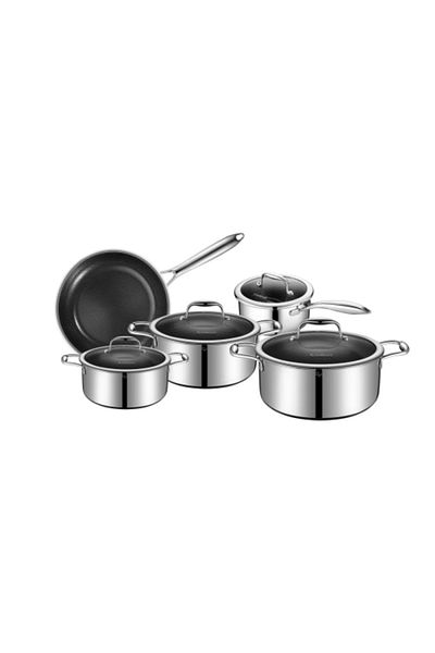 Cookcell طقم قدور استيل كوكسل 9 قطعة 119833