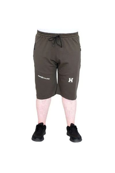 cusseli Plus Size Men's Shorts 2 Thread Piece U25504 Khaki