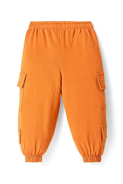 Honeyhap Premium 100% Cotton Full Length Solid Lounge Pants - Orange