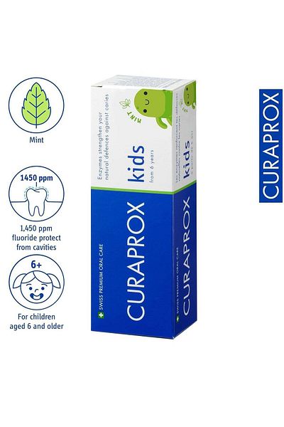 Curaprox معجون أسنان للأطفال من عمر 6 سنوات فما فوق بنكهة النعناع