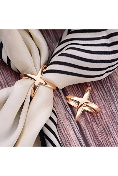 bluecatbijouterie ZARİF PARLAK YUVARLAK ÇAPRAZ EŞARP TOKASI