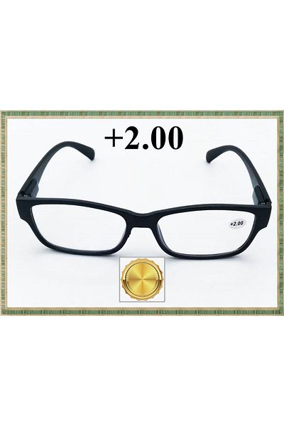 TAN EXPRESS Unisex Near Glasses & Book Reading Glasses & Computer Glasses (+2.00) 1 Piece