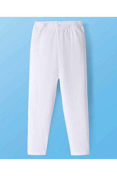 Pine kids Solid Leggings (Pack of 2) - Black & White