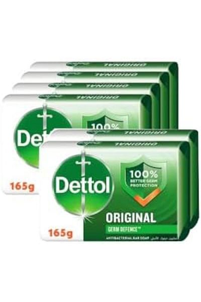 Dettol Original Soap Bar 165g, Pack of 6