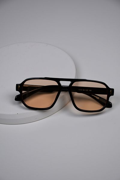 LOOKUP NEW Unisex Women Men Uv400 Protected Bone Drop Marginal Metal Detail Sunglasses