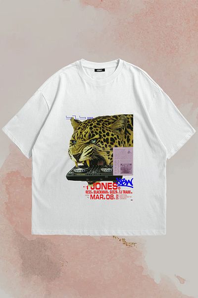 Grove Fashion Tiger Printed Y2K Unisex Oversized T-Shirt