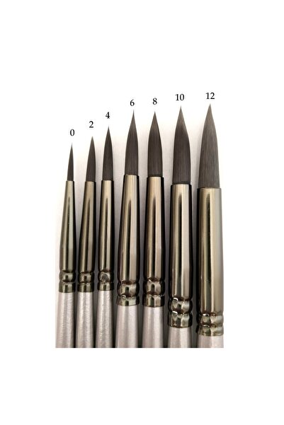 Sanathobi Fırça Seti, Tahrir Fırçası, Minyatür, Tezhip, Resim, Suluboya, Yağlı Boya, Akrilik- 7 Parça Set