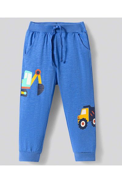 Bonfino Jogger with Vehicle Print - Blue