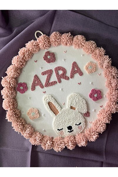 punch passion Bebek kapı süsü, hastane kapı süsü, 30 cm, punch nakışlı, isiml...