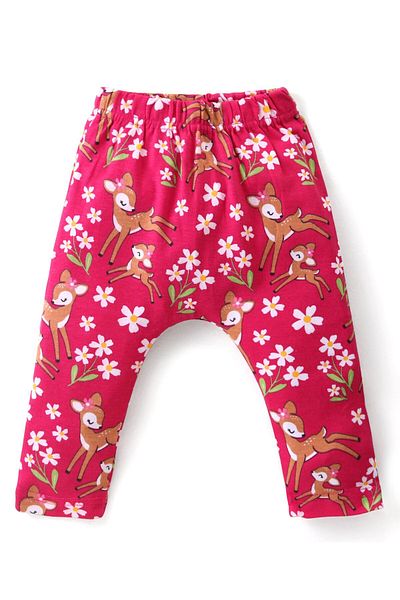 Babyhug Interlock Knit Full Length Diaper Leggings Floral and Animal Print Pack of 3 - Multicolour