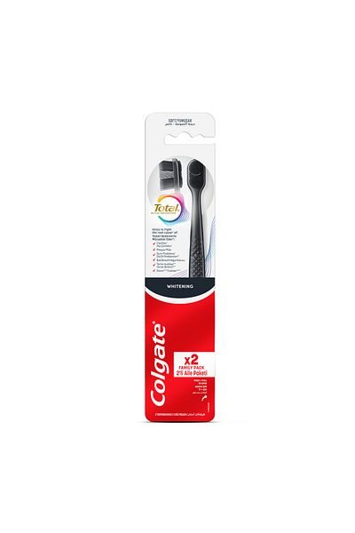 Colgate Total Black Whitening Restore Toothbrush 1+1