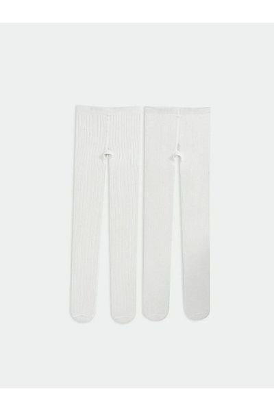 LC Waikiki Lcw Baby Basic Baby Girl Pantyhose 2-Pack (W5)