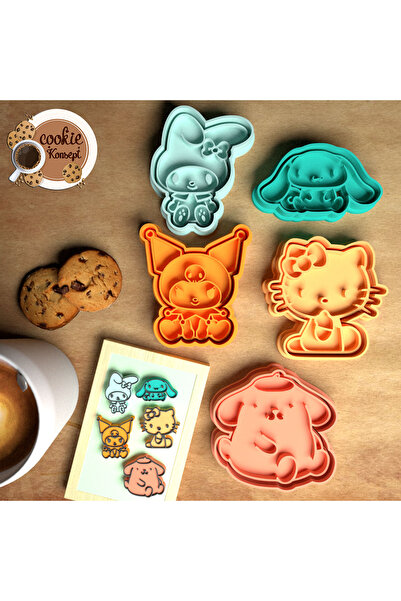 CookieKonsept مجموعة قوالب ماي ميلودي كورومي مكونة من 5 قطع - متوافقة مع البسكويت والعجين والطين # 1
