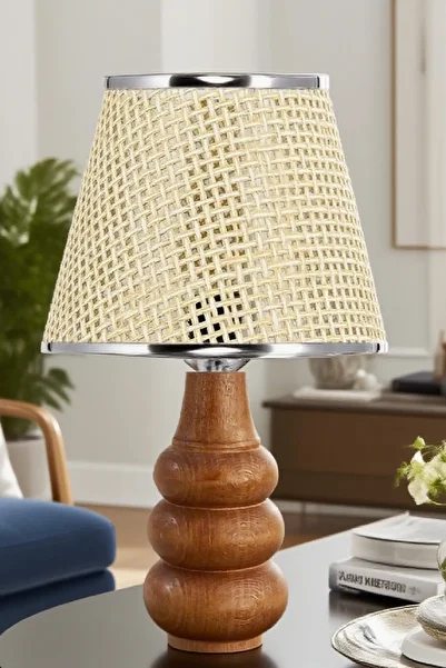 571 Store Sina Table Lampshade Wooden Body Fabric Headboard Decorative Table Lamp Night Light