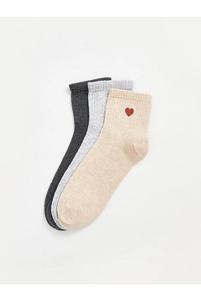 LC Waikiki Lcw Dream Printed Women's Socks 3-Piece (W5)
