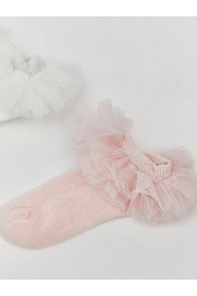 LC Waikiki LCW baby Tulle Ciorapi pentru fetiță, pachet de 2 (W5)