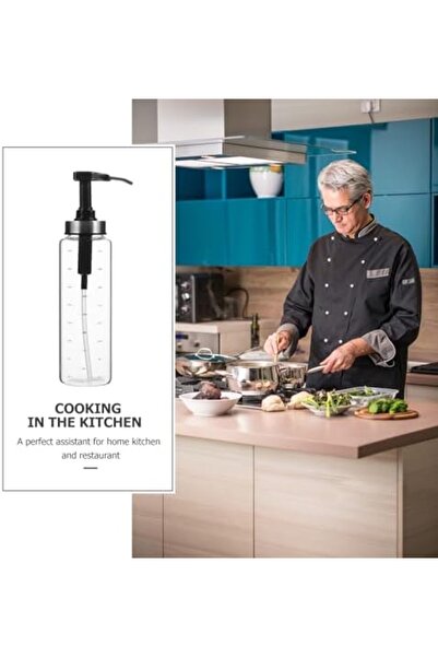 cc bin shihon 500ml Glass Sauce Pump Bottle Leakproof Dispenser for Olive Oil Ketchup Mustard and Condiments