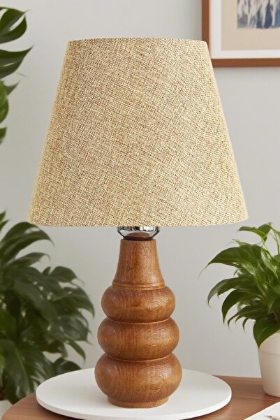571 Store Sina Table Lampshade Wooden Body Fabric Headboard Decorative Table Lamp Night Light