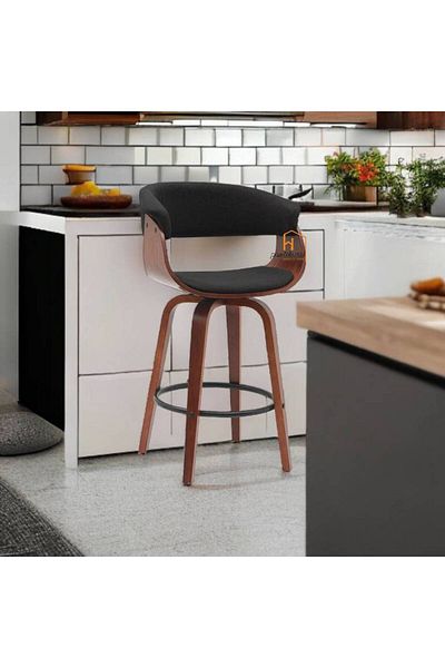 Al Saada Home Bar Chair - 90 x 60 x 60 cm - Black