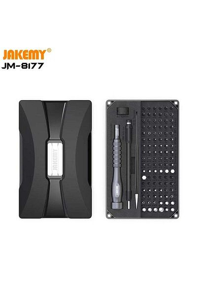 Jakemy مجموعة مفكات براغي JM-8177 بمقبض ألومنيوم عالي الدقة 106 في 1 متعددة الاستخدامات