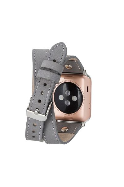 PLM سوار جلدي متوافق مع ساعة Apple مقاس 42-44-45 ملم رفيع DT STRST9