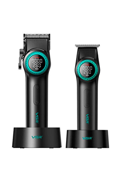 VGR Profesyonel Saç & Sakal Kesme Makinesi Seti - V-001PRO & V-977 Siyah
