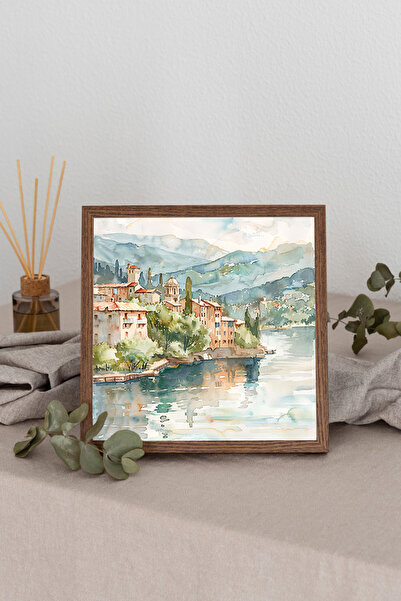 Dekorsiahome Tablou pătrat cu rame din lemn TK0887