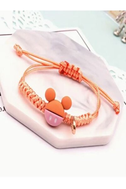 Alyas Aksesuar Drawstring Orange Mouse Bracelet