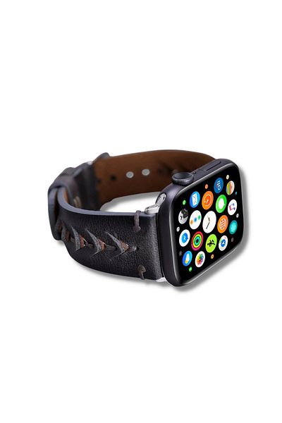 PLM Apple Watch Compatible Leather Cord 42-44-45mm Boras Vs4Ef