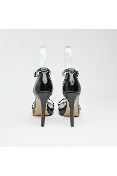 derinet Bilekten Tek Bantlı Platformlu Kadın Topuklu Ayakkabı