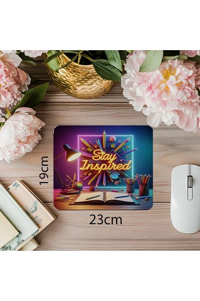 Luluyen 3D мотивационна подложка за мишка, проектирана със светлини, 19x23 см, 2 мм, правоъгълна, вносна, с печат