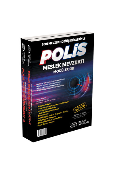 Murat Yayınları Polis Meslek Mevzuatı Modüler Set Komiser Yardımcılığı ve Misyon