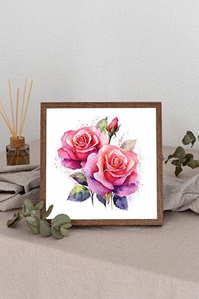 Dekorsiahome Τετράγωνος πίνακας με ξύλινο πλαίσιο TK0899