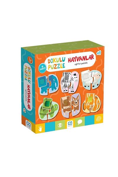 Eldenör CA.5126 CA Games, Textured Animals Puzzle