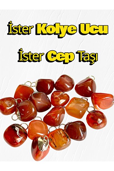 Vexa Aksesuar Doğal Akik Taşı Kolye Ucu veya Cep Taşı – Şifalı Enerji Taşı