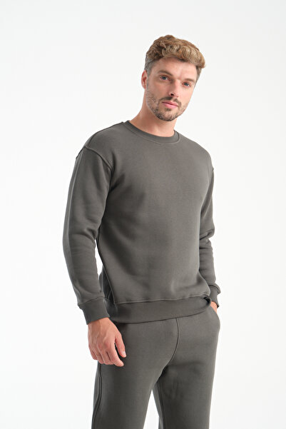 kaphone 10 Men's Pamulu 3 Thread Inside Fleece 0 Collar Tracksuit Set