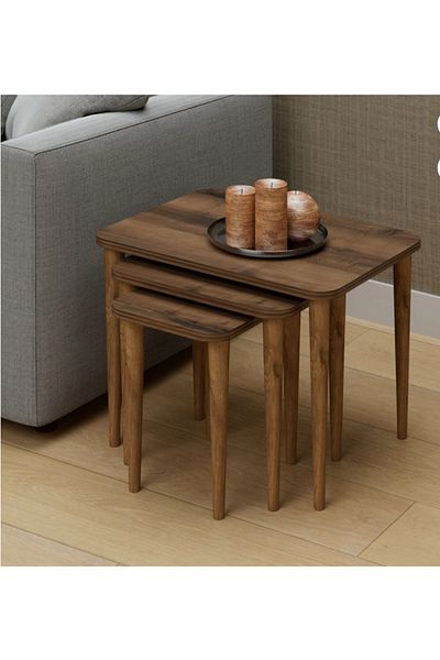 home plus mobilya 3-Piece Wooden White Manavgat Foot 18 mm Bathroom Set
