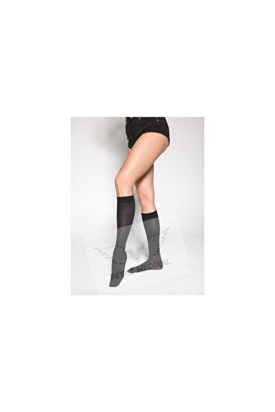 Beyaz Medikal Comfort Seri Kolay Giyim Orta Basınçlı (23 - 32 Mmhg) Diz Altı ...