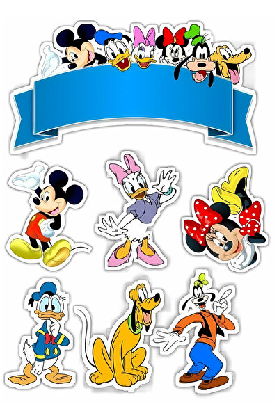 BatıDoğu Disney Yenilebilir Cupcake ve Pasta Resim Baskı