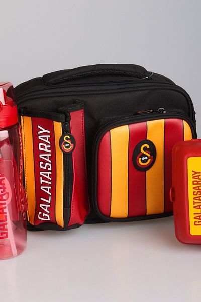 Galatasaray "دفتر جيب DEKOMUS مع هدية" حقيبة غداء جديدة مرخصة من 3 أقسام مع عصا، 70