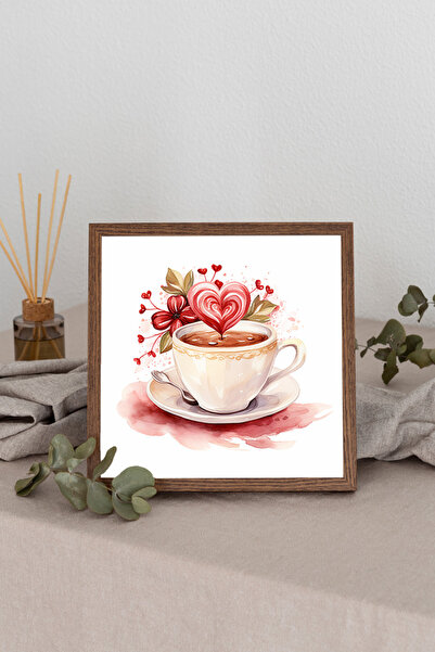 Dekorsiahome Tablou pătrat cu rame din lemn TK0873