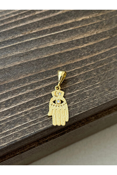 Rupen Kraft 925 Ayar Gümüş Fatma Ana Eli Hilal Yıldız İşlemeli Gümüş Kolye Ucu