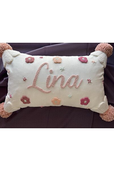 punch passion Bebek Takı Yastığı, Punch Nakışlı (30X40- IÇ DOLGULU) Isme Özel...