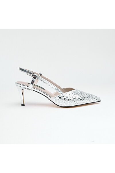 derinet Kısa Topuk Taşlı Kadın Abiye Ayakkabı