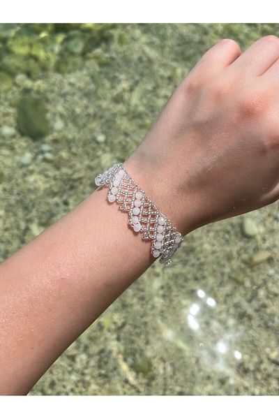Beykan Moonlight Lace Crystal Design Bracelet