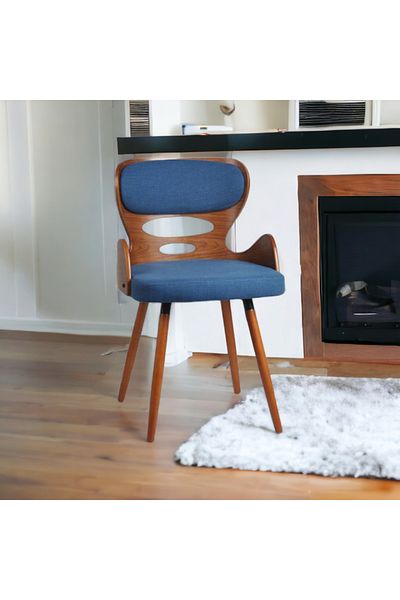 Al Saada Home Wood and Leather Bar Chair, Black
