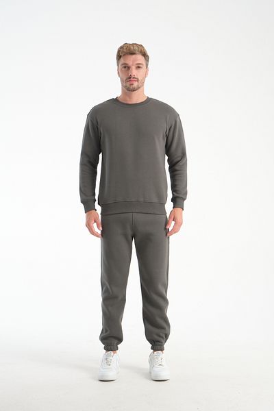 kaphone 10 Men's Pamulu 3 Thread Inside Fleece 0 Collar Tracksuit Set